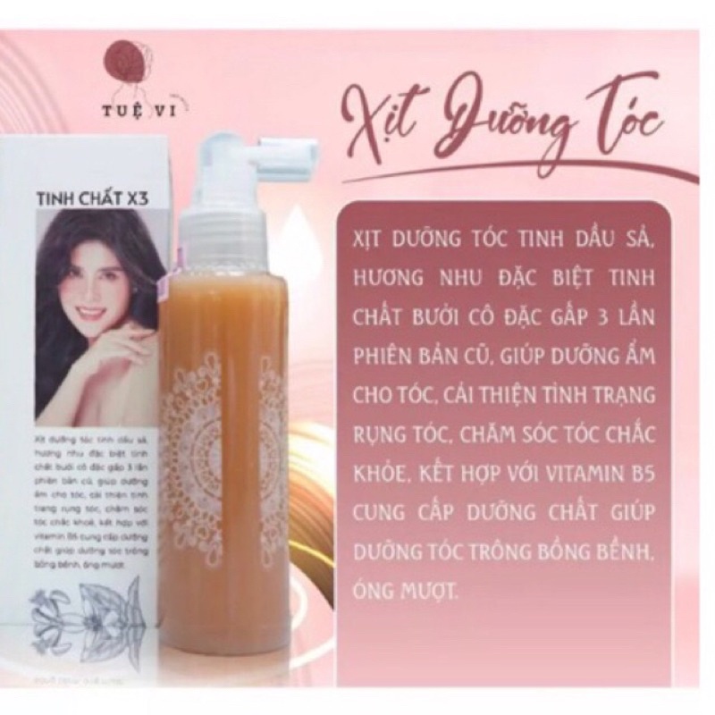 Xịt dưỡng tóc Tuệ Vi tinh chất Sả Bưởi ngừa rụng tóc - kích thích mọc tóc