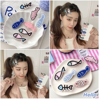 Kẹp tóc màu kẹo hình cá dễ thương phong cách hàn quốc