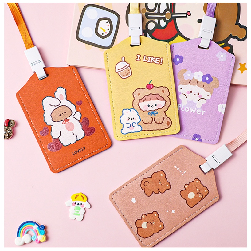 Thẻ tên treo vali hành lý balo du lịch name tag móc khóa đeo cặp ghi tên cute quà tặng dễ thương cho bé yk