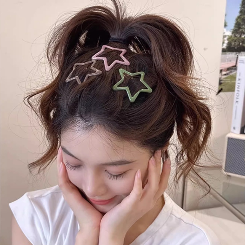Kẹp Tóc Ngôi Sao Năm Cánh Cỡ Lớn Phong Cách Hàn Quốc Dễ Thương Cho Bé Gái