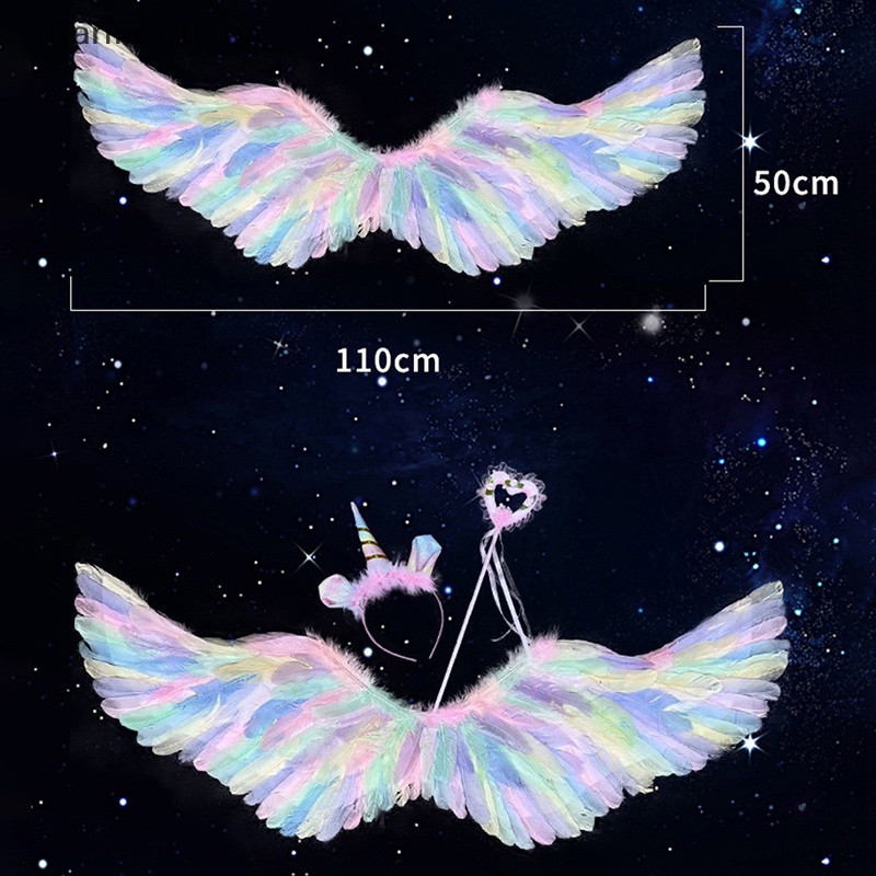 1 Đôi Cánh Thiên Thần Lông Vũ Hóa Trang halloween