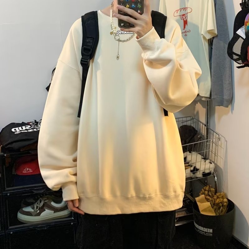 Áo sweater Tay Dài Cổ Tròn In Chữ Phong Cách Thời Trang hong kong Cho Nam Giới Có size m-5xl