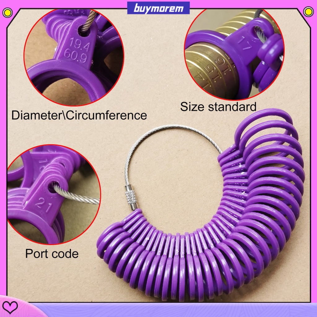 Bộ 2 Dụng Cụ Đo Kích Thước Ngón Tay Tháo Rời Được Chuyên Nghiệp hk Dùng Để Làm Trang Sức diy