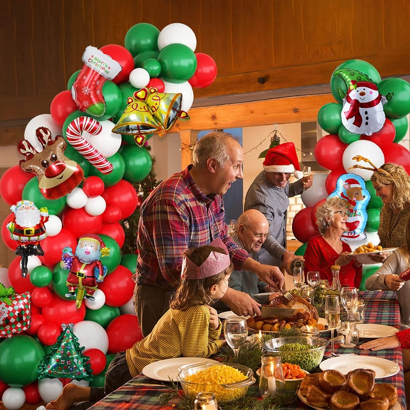 Bong Bóng Họa Tiết Hoạt Hình Người Tuyết Dùng Trang Trí Tiệc Giáng Sinh