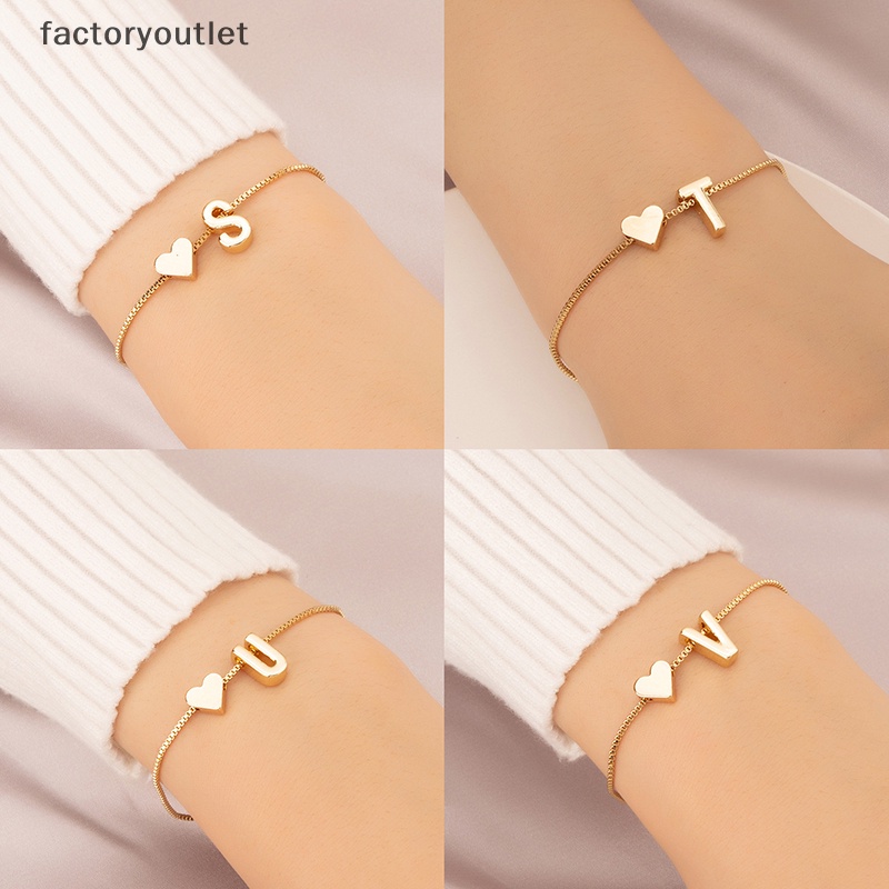 Thời Trang Vòng Tay Mặt 26 Chữ Cái Thiết Kế Đơn Giản Cho Nữ Mới
