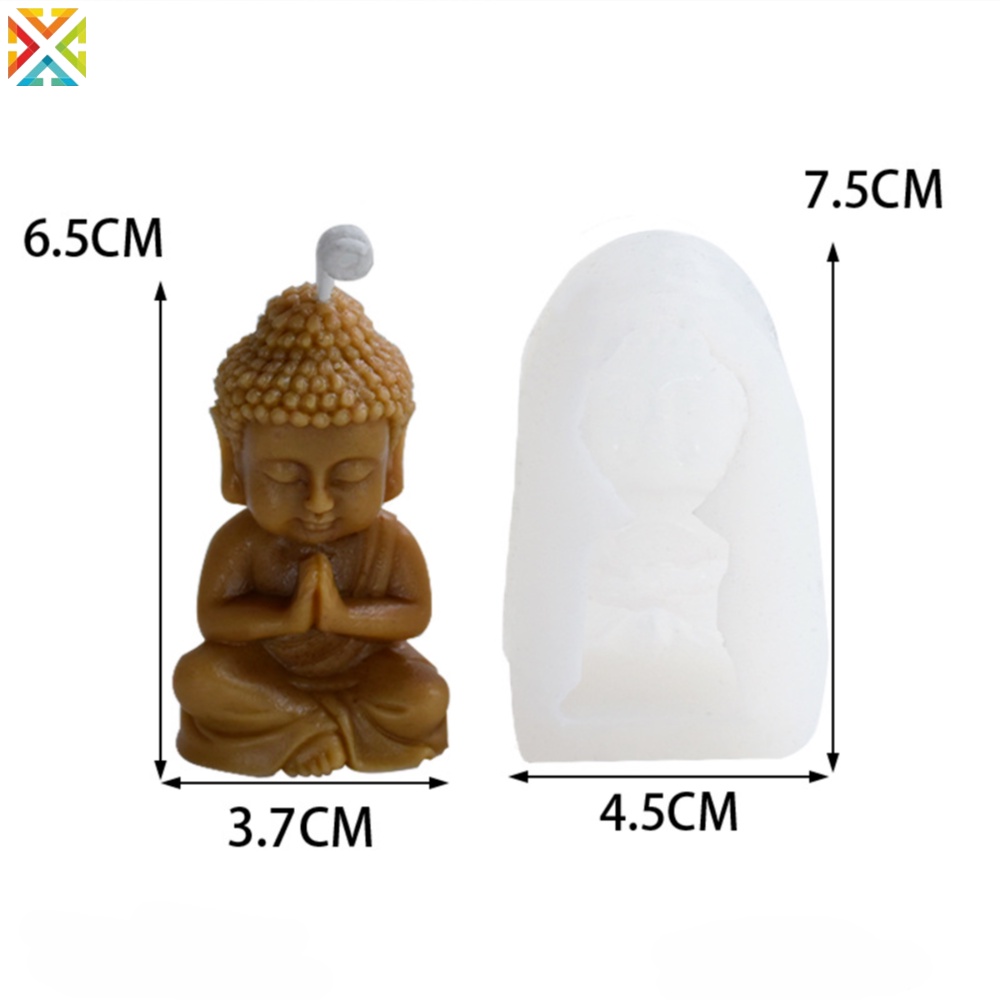 Khuôn silicone Làm Nến / Xà Phòng Hình Phật Tổ 3d diy