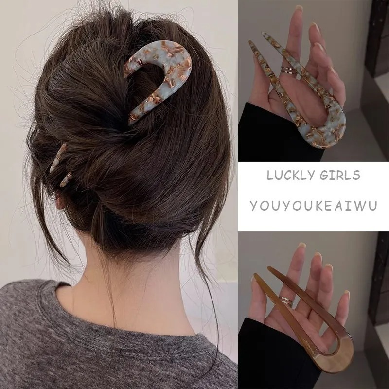 Kẹp Tóc Hình Chữ u Phong Cách Mới Đơn Giản Cho Nữ