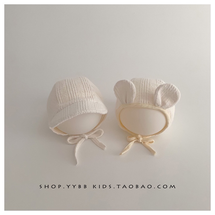 Mũ Thắt Dây Kiểu Hàn Quốc Dễ Thương Bảo Vệ Tai Cho Bé Sơ Sinh