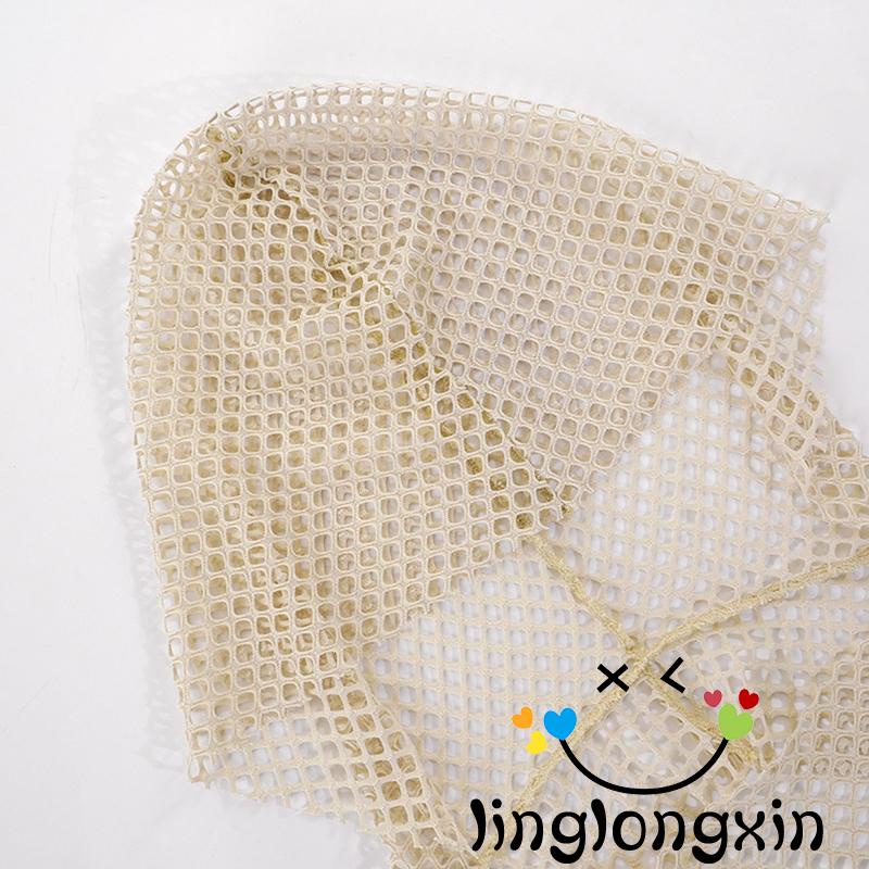 Linglongxi2-đầm Lưới Rỗng Xuyên Thấu Có Mũ Trùm Đầu Đi Biển Mùa Hè Cho Nữ