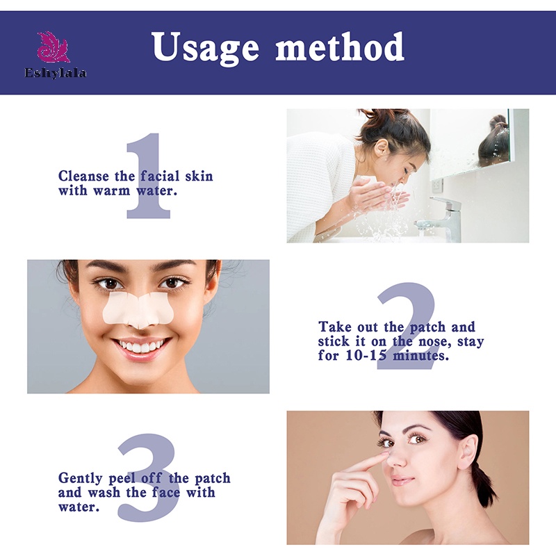 Bộ 6 Mặt Nạ Lột Mụn Đầu Đen Mũi Làm Sạch Sâu Se Khít Lỗ Chân Lông Chăm Sóc Da Hiệu eshylala Dành Cho Nam Và Nữ