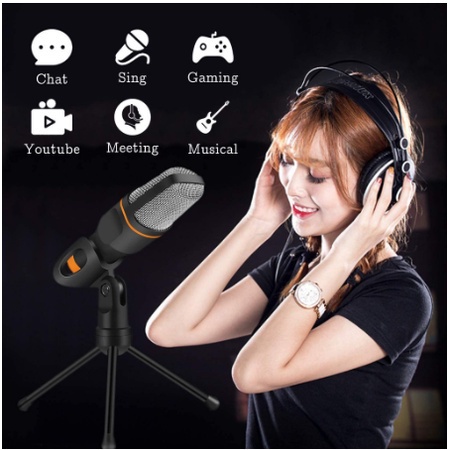 Mic Hát karaoke Cầm Tay Kèm Giá Đỡ Ba Chân Cho Điện Thoại / Máy Tính