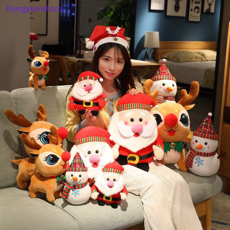 Búp Bê Nhồi Bông Hình Ông Già Noel Và Tuần Lộc Đáng Yêu