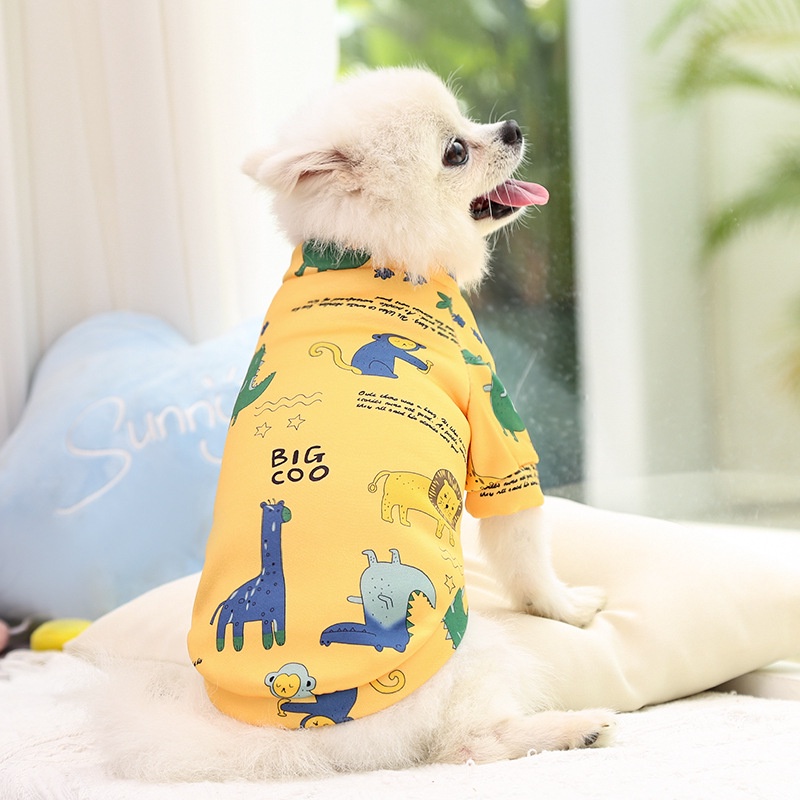 Áo Len Mùa Đông Cho Thú Cưng In Họa Tiết Hoạt Hình