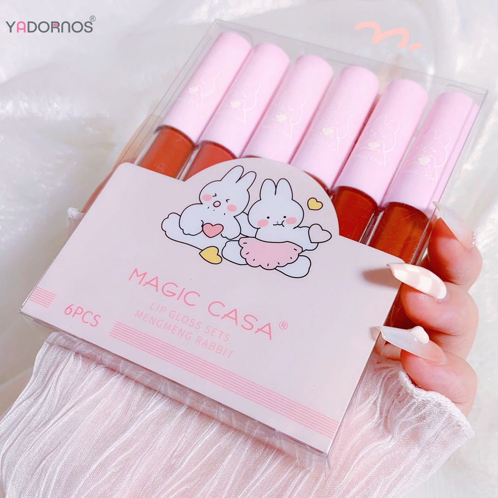 Yadornos Set 6 Son Môi Chống Thấm Nước Và Lâu Trôi Cao Cấp