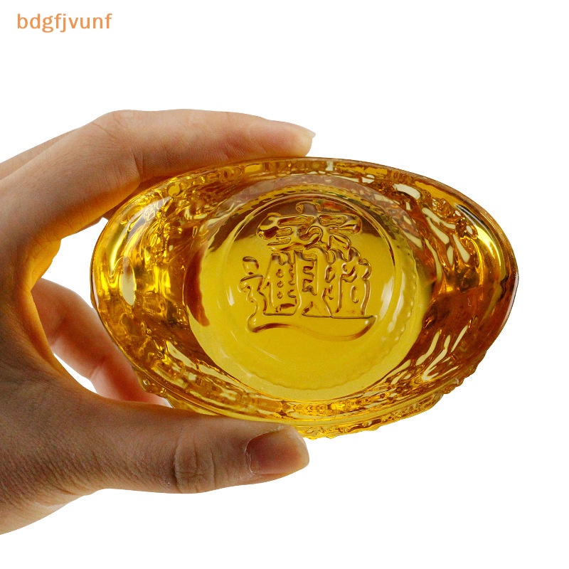 Bdgf Đồng Tiền Tài Lộc Ingotrine Pha Lê Thủy Tinh Màu Vàng Phong Cách Trung Hoa vn