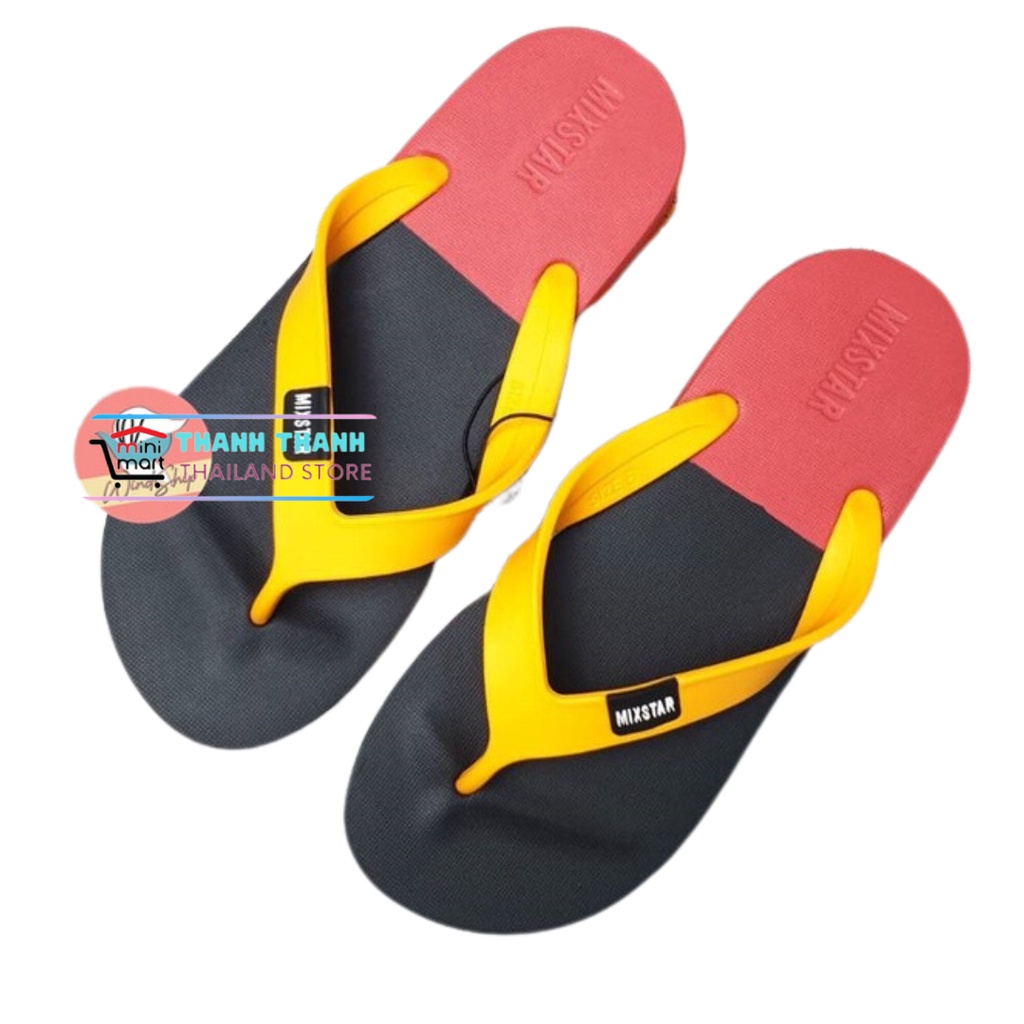 Dép tông nam đi mưa Thái Lan MIXSTAR RU1 , đế 2 màu, xỏ ngón nam siêu nhẹ, siêu bền