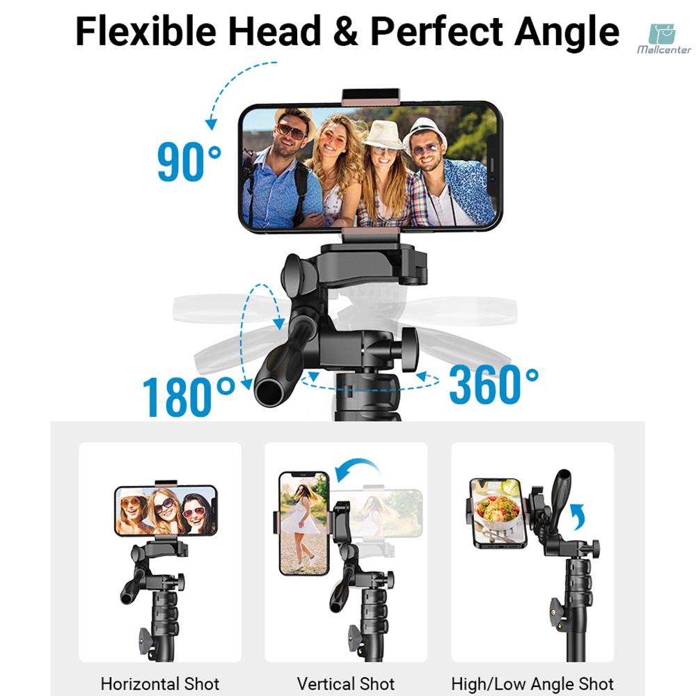Apexel Gậy selfie Ba Chân 180cm / 70in Bằng Hợp Kim Nhôm Với Điều Khiển Từ Xa Thay Thế Cho Điện Thoại iphone / camera vlog selfie Nhóm takin Come-9.13