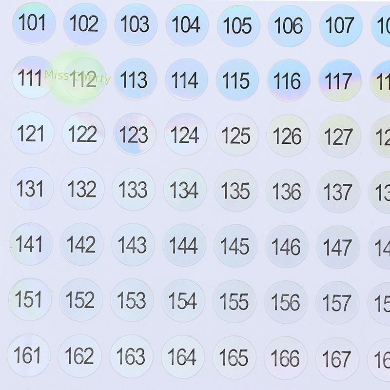 Nhãn Dán Số 1-200 laser Chống Thấm Nước Dành Cho Móng Tay