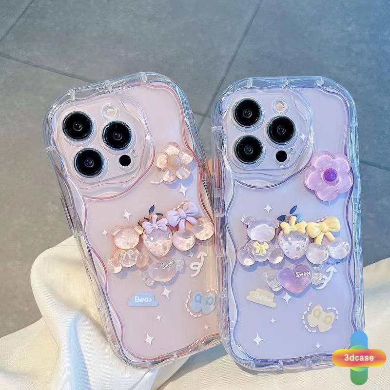Ốp Điện Thoại tpu Hình Gấu 3d Cho OPPO A54 A17 A17K A5S A57 A57S A57E A3S A15 A76 A96 A16 A95 A55 A7 A5 A9 A31 A53 A33 2020 A77S A12 A12S A1K A16E A16K A54S A72 A94 A12E A53S A16S A77 A11S