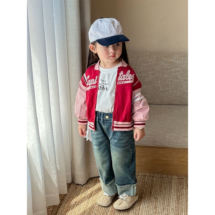 Hàng Mới Về Áo Khoác Bóng Chày Phong Cách Thời Trang Mùa Thu 2023 Mới Cho Bé Gái