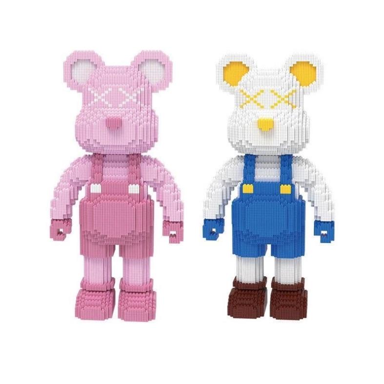 [SỮA BỈM GIÁ TỐT]Bộ đồ chơi mô hình lego gấu bearbrick 3d size to cao 35cm có led và ngăn kéo dành cho bé