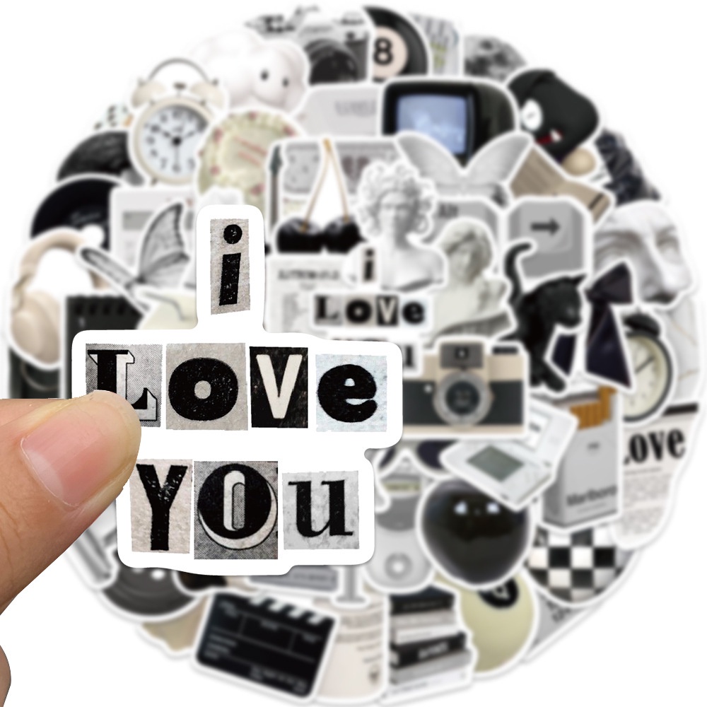Set 61 Tấm Sticker Dán Trang Trí laptop / Điện Thoại Chống Nước
