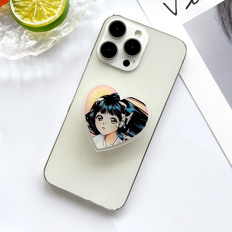 Giá Đỡ Điện Thoại Trong Suốt Hình Hoạt Hình Dễ Thương