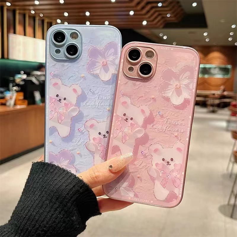 Iphone Ốp Điện Thoại Tráng Gương Hình Thỏ Kim Loại Cho Iphone11 12 14 promax 14 13 12 11 promax xs xr 6 8 7 plus 11 12 15