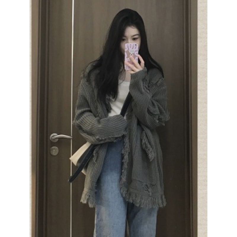 Áo Khoác cardigan Dệt Kim Dáng Rộng Mềm Mại Phong Cách Hàn Quốc Thời Trang Cho Nữ