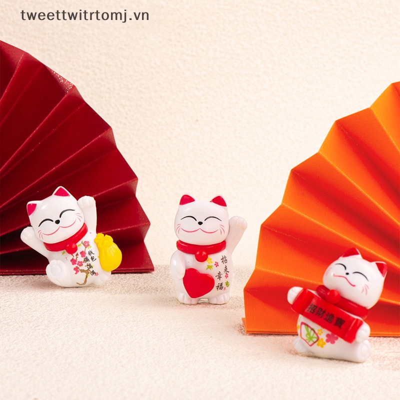 Mô Hình Mèo May Mắn mini Trang Trí Nhà Cửa vn