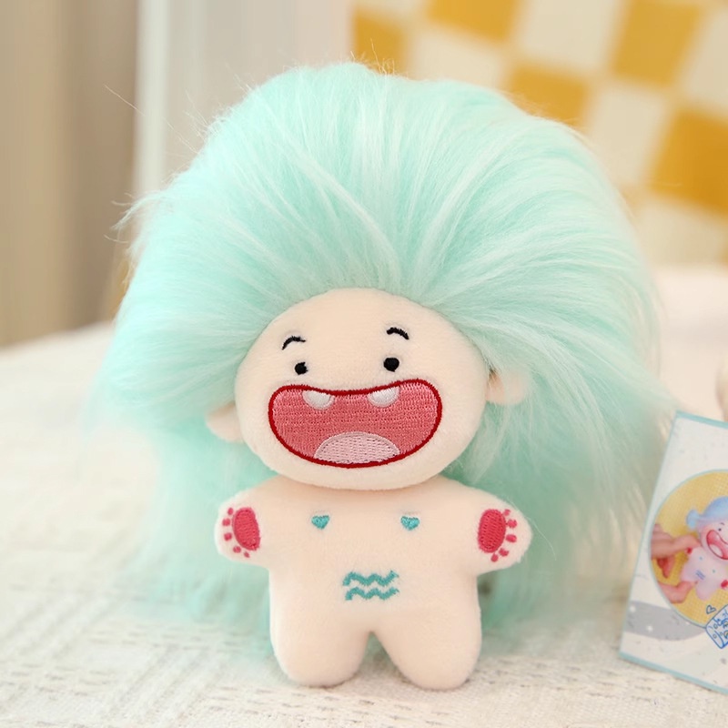 Búp bê nhồi bông 10cm Búp Bê Nhồi Bông Hình Chòm Sao Tóc Dài 10cm Dễ Thương