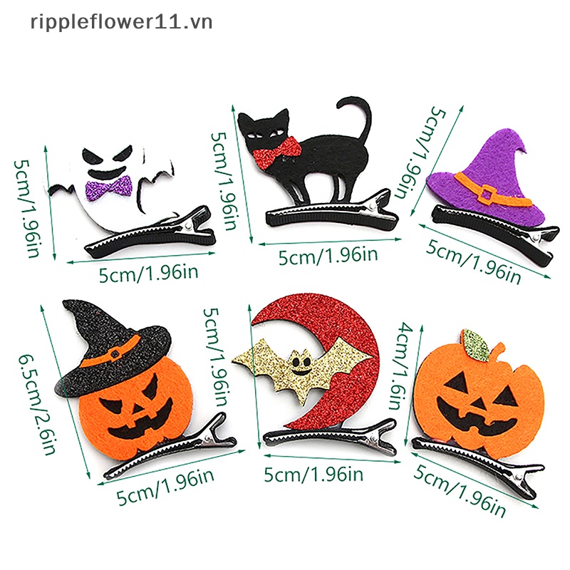 Kẹp Tóc Hình Mèo Đen / Bí Ngô / Dơi Độc Đáo Trang Trí Tiệc halloween