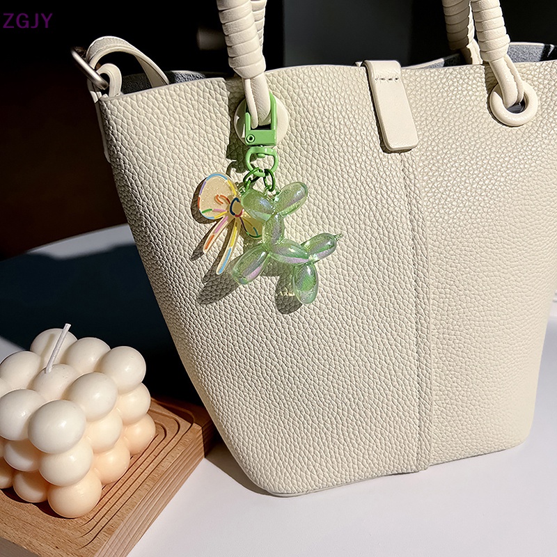 Móc Khóa Hình Chú Chó Và Bong Bóng Nhiều Màu Dễ Thương Mới