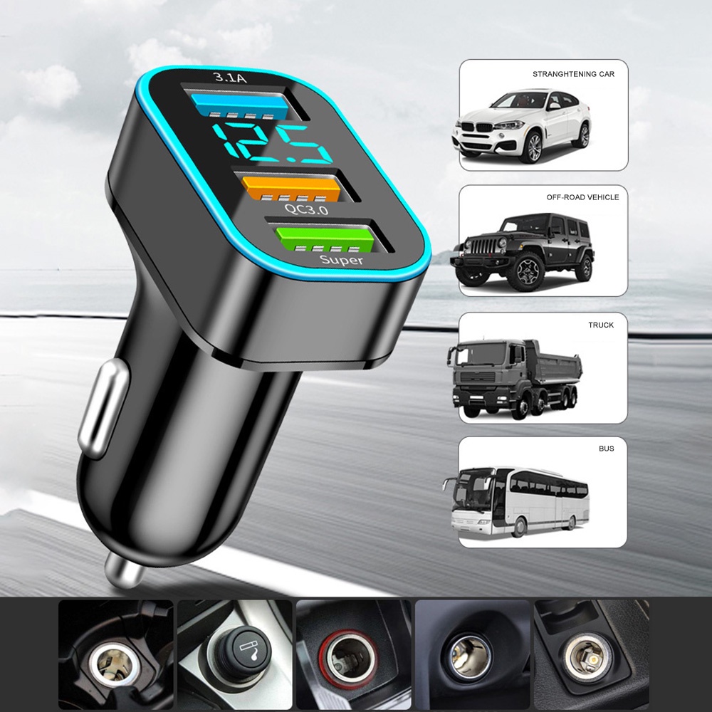 Tẩu Sạc Nhanh 66w pd 30w qc3.0 Cho iphone galaxy