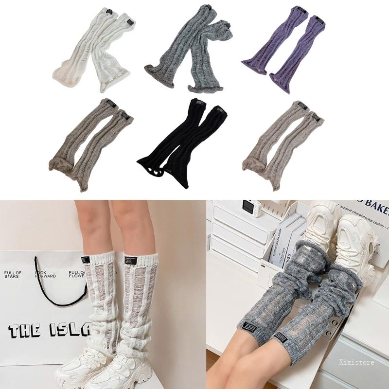 Xixi Tất Dệt Kim Giữ Ấm Chân Thiết Kế Rỗng Thời Trang Cho Nữ