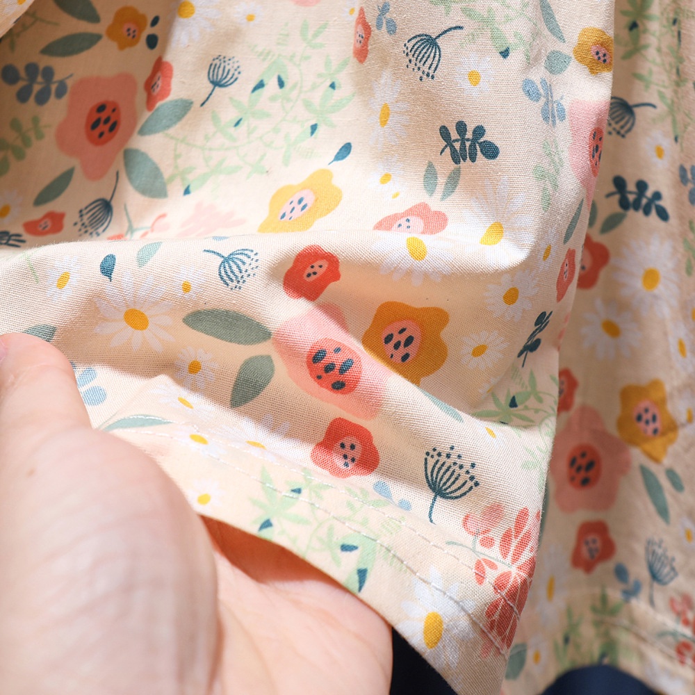 Đầm Công Chúa Tay Dài Cổ Bẻ In Họa Tiết Hoa Thời Trang Xuân Thu Cho Bé Gái