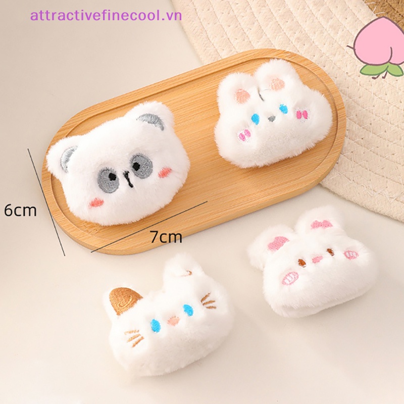 Acvn Phụ Kiện Ghim Cài Ba Lô / Đồ Trang Trí Hình Động Vật / Thỏ / Gấu Hoạt Hình Nhồi Bông Sáng