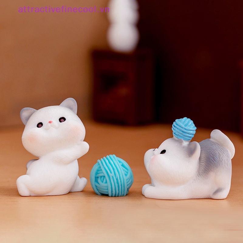 Acvn Tượng Mèo Con Dễ Thương Bằng Nhựa resin Trang Trí Phong Cảnh / Nhà Cửa / Xe Hơi / Làm Quà Tặng