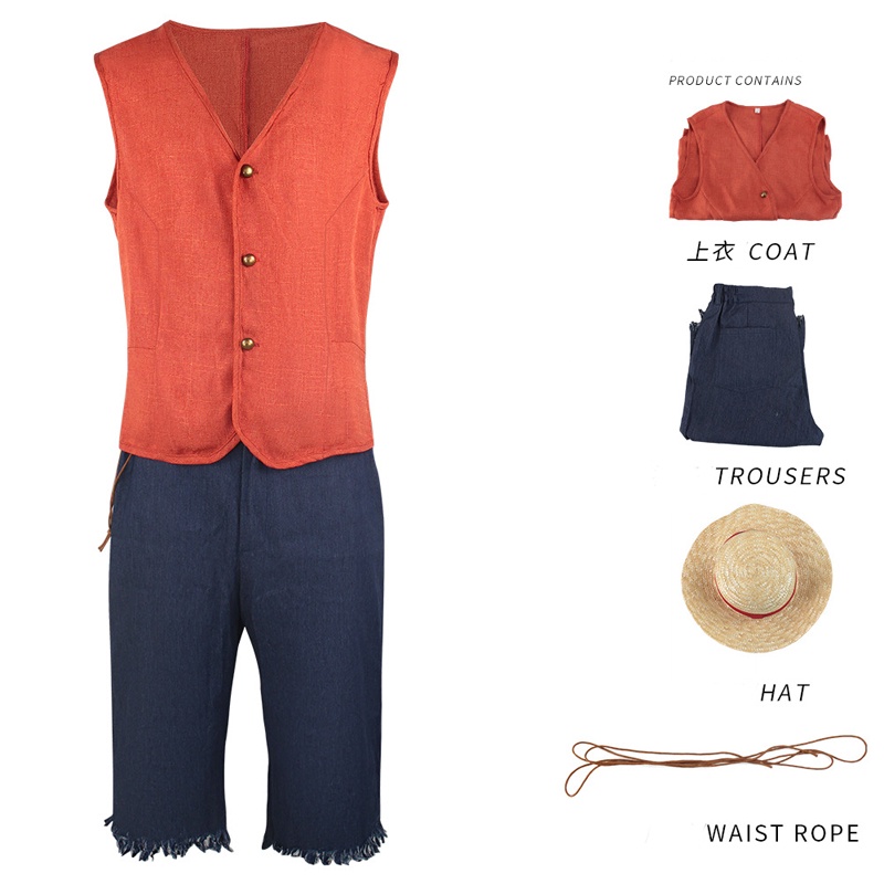 Trang Phục cosplay Nhân Vật luffy Trong Phim Hoạt Hình one piece