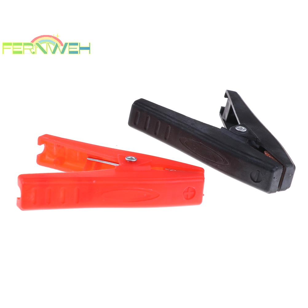 Set 2 Kẹp Cá Sấu 90mm 100a Bằng Nhựa Màu Đỏ Và Đen Chuyên Dụng Cho Xe Hơi