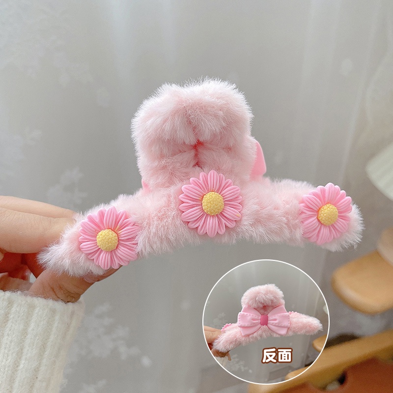 Mới Kẹp Tóc Hình Nơ / Bông Hoa Hai Mặt Dễ Thương Thời Trang Cho Nữ