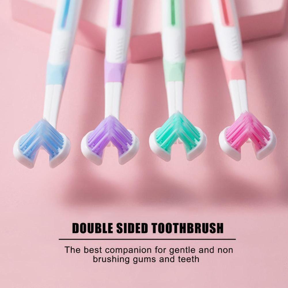 Bàn Chải Đánh Răng 3 Mặt Chăm Sóc Răng Miệng Làm Sạch Sâu Đa Hướng Thoải Mái Khi Đi Du Lịch Dành Cho Người Lớn