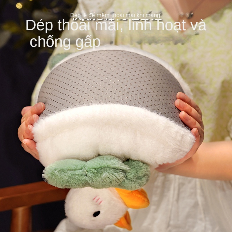 COFAZ Dép Bông Đi Trong Nhà Đế Mềm Chống Trượt Hình Chú Vịt Vàng Đáng Yêu