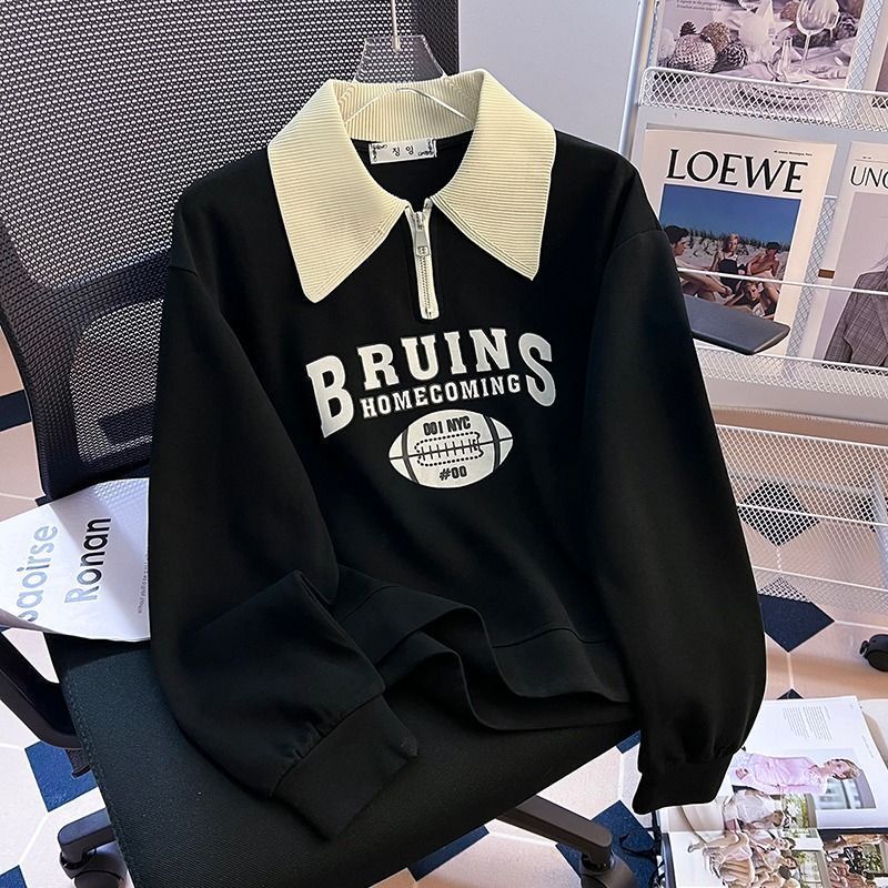 Áo Thun polo Tay Dài Dáng Rộng Phong Cách Mỹ Thời Trang Xuân Thu Hàng Mới 2023 Dành Cho Bạn Nữ