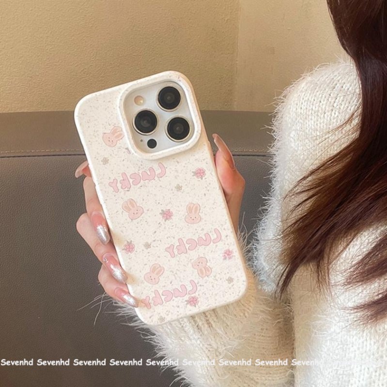 Tương thích với iphone 15 14 13 12 11 pro max x xr xs max 8 7 6 6s plus se 2020 frosting degradation phone case ins fashion cartoon rabbit fairy soft cover