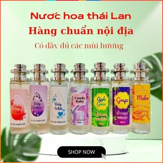 Nước hoa Thái Lan mùi phấn em bé hương thơm phảng phất dịu nhẹ, Nước hoa nam nữ giá rẻ