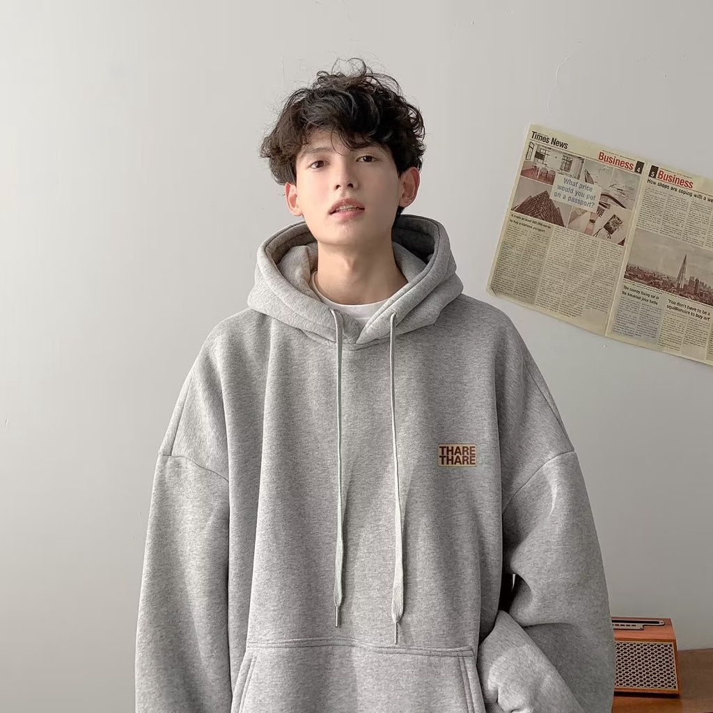 Áo hoodie cotton Nhung Dày Tay Dài In Chữ Màu Tím Phong Cách Mỹ Thời Trang Cho Cặp Đôi M-5XL