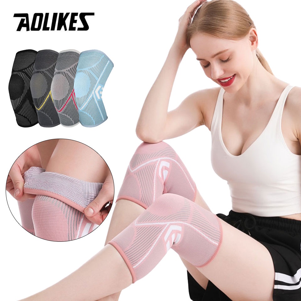 Aolikes 1 Cặp Đệm Bảo Vệ Đầu Gối Hỗ Trợ Tập yoga / Thể Thao / Chạy Bộ / Đạp Xe Dành Cho Nam Và Nữ