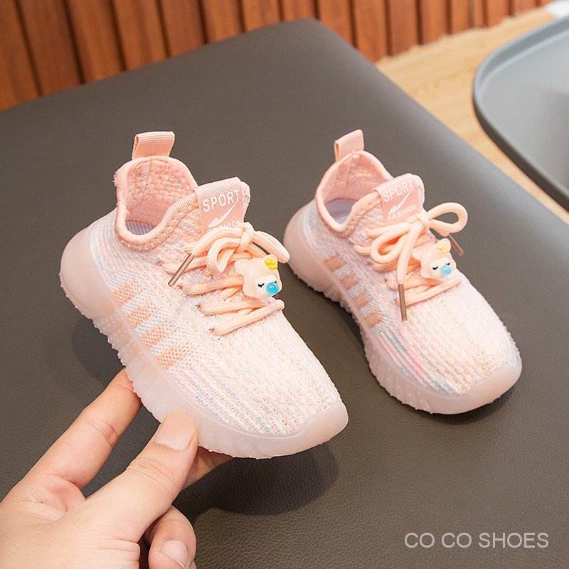 Giày Thể Thao Phối Lưới Thoáng Khí Phong Cách Mới Xuân Thu 2023 Cho Bé