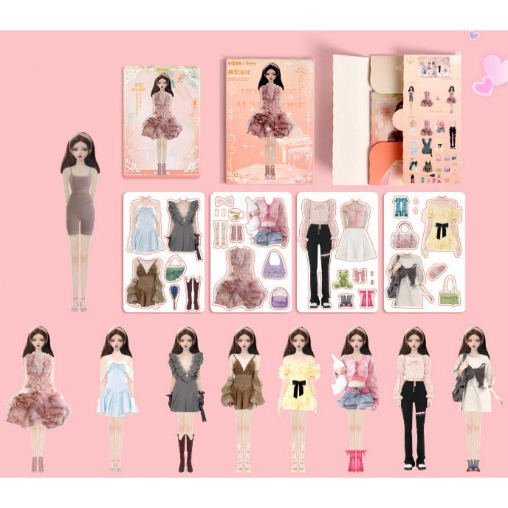 Búp Bê Công Chúa Bằng Giấy isita diy Không Cắt Dùng Trang Trí Dễ Thương